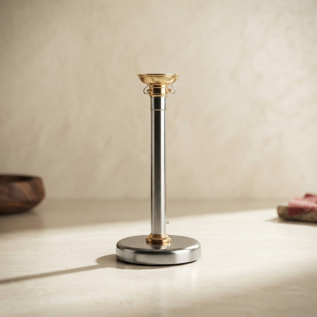 AURA - CANDELABRO ACERINOX BASICO 45 — Capillas y carros · Capillas metálicas · Ref. 7476000 | Ramón Chao