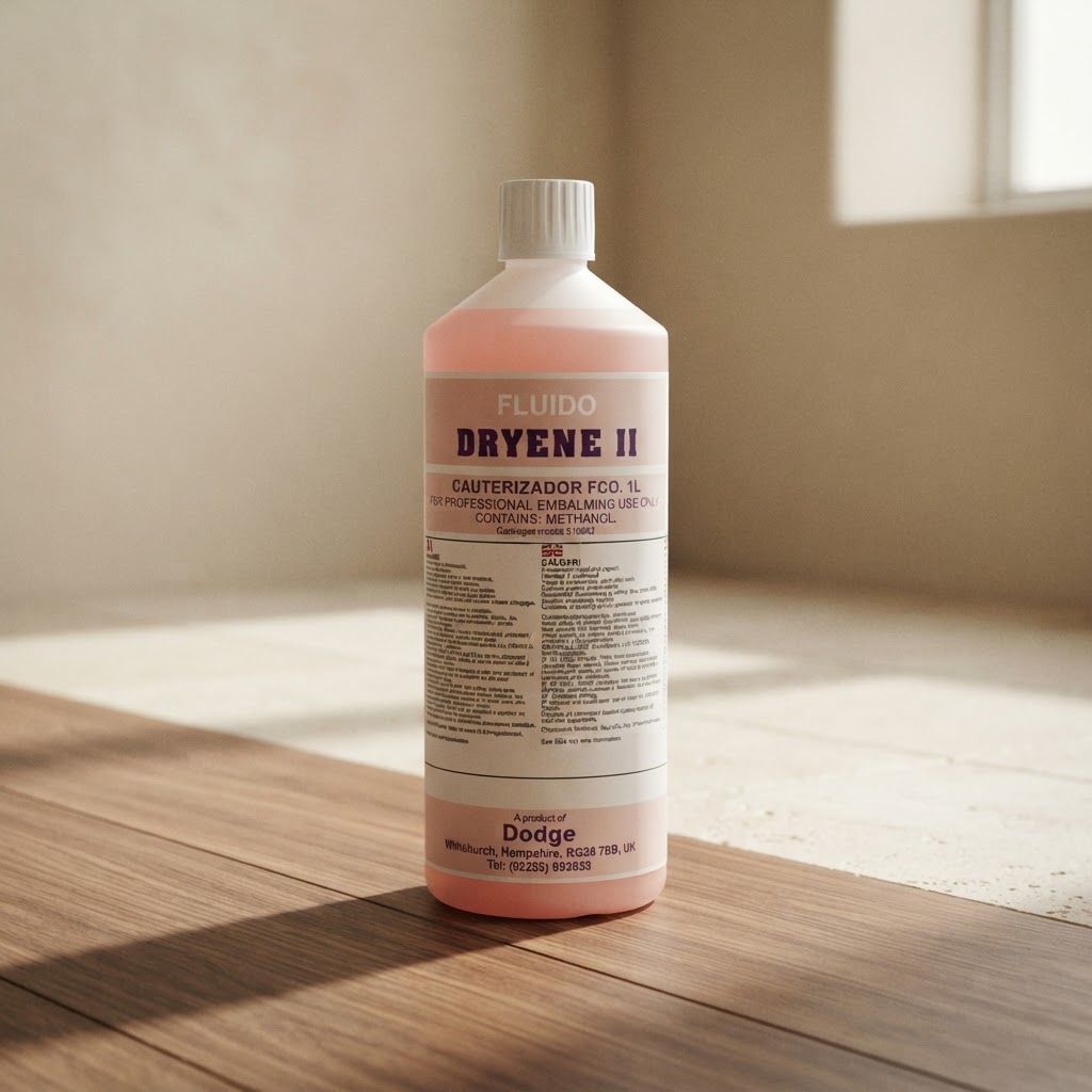 FLUIDO DRYENE II CAUTERIZADOR FCO. 1L — Tanatopraxia · Líquidos · Ref. 7480000 | Ramón Chao