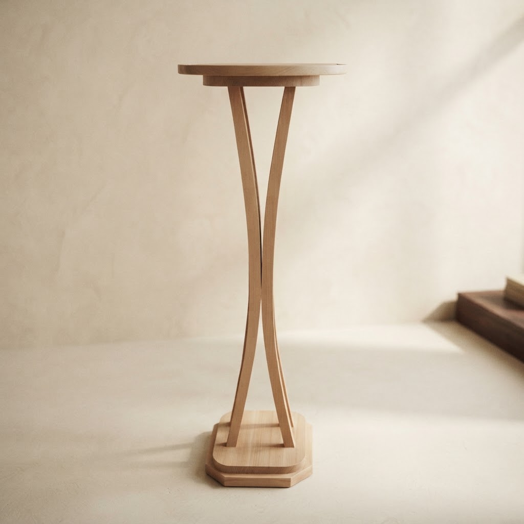 TRAJANO - PEDESTAL SIN LED COLOR HAYA — Capillas y carros · Capillas madera · Ref. 7665002 | Ramón Chao