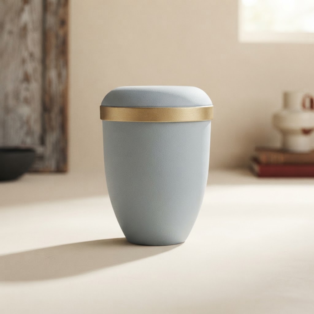 URNA SERRA # AZUL — Incineración · Urnas degradables · Ref. 7700001 | Ramón Chao