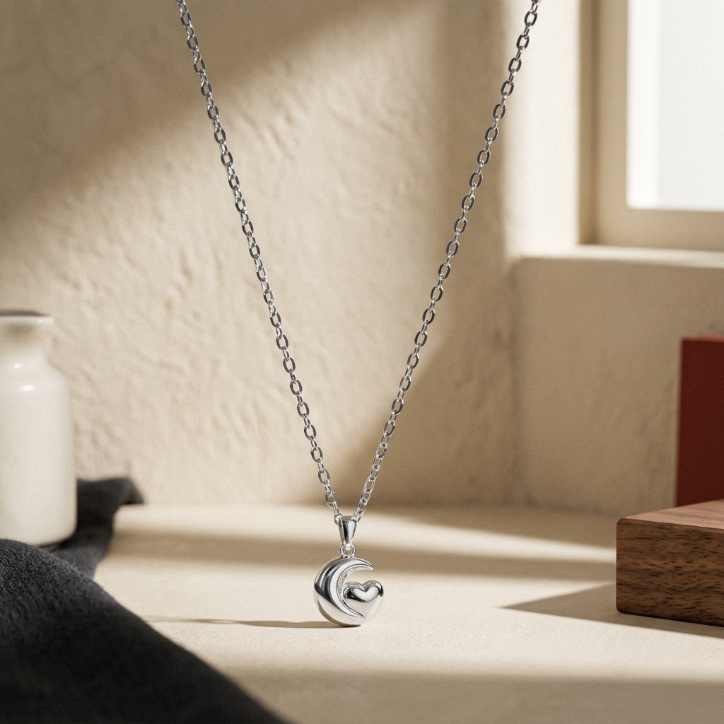 COLGANTE JOYA PLATA PQ - LUNA CORAZON — Incineración · Joyas · Ref. 7779201 | Ramón Chao