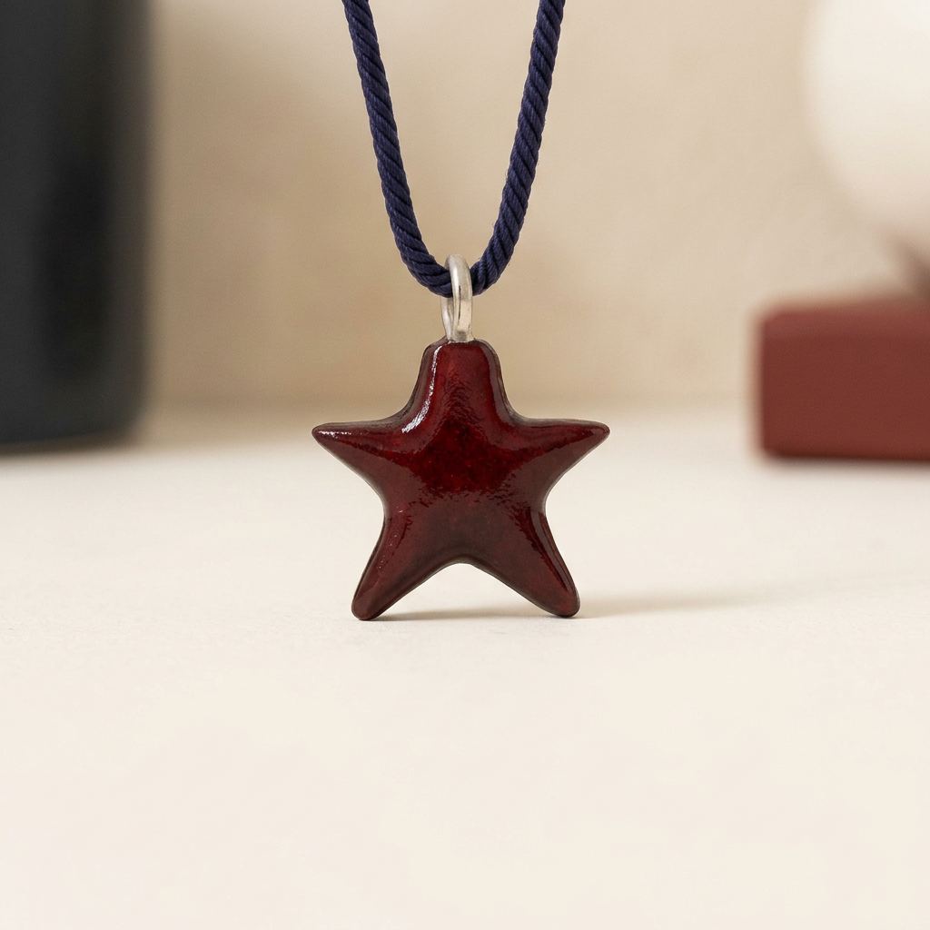 COLGANTE JOYA ALABASTRO # ESTRELLA ROJO — Incineración · Joyas · Ref. 7779254 | Ramón Chao