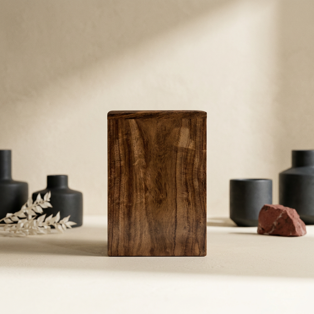 MINI URNA MADERA BOSCO VERTICAL — Incineración · Urnas madera · Ref. 7806005 | Ramón Chao